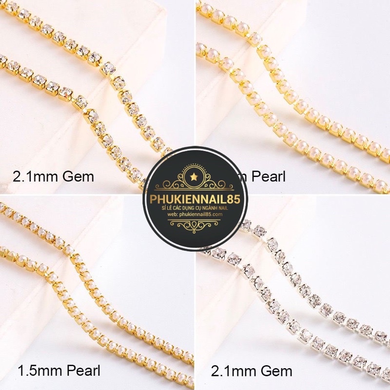 set dây đá trang trí móng
