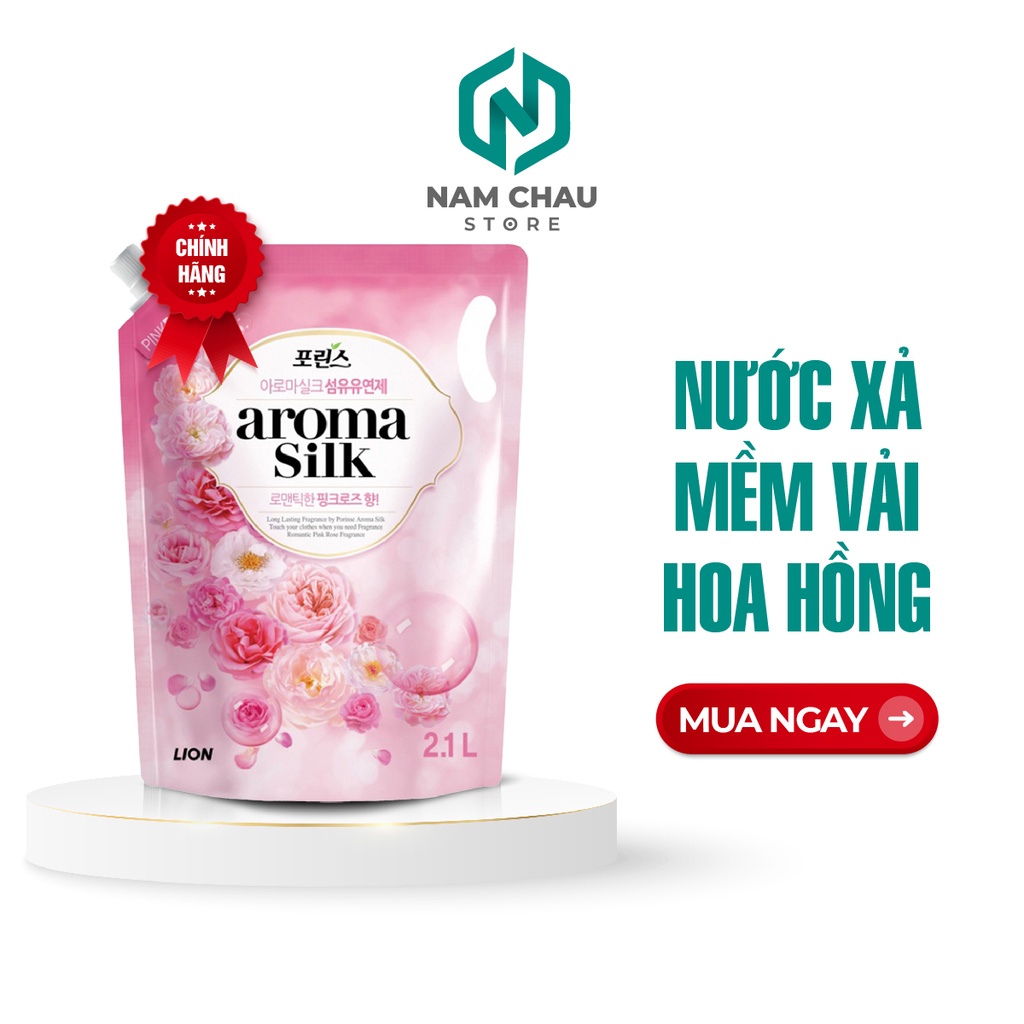 Namchaustore - Nước Xả Làm Mềm Vải Aroma Hàn Quốc_Tinh Dầu Hoa Hồng Dịu Nhẹ