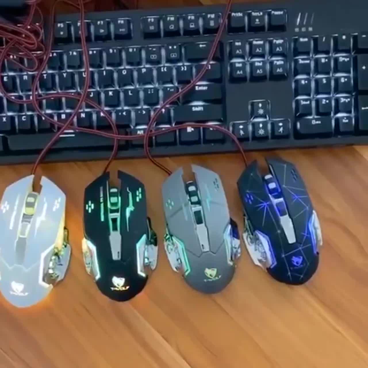 Chuột máy tính cực bền thiết kế độc lạ có LED tự đổi màu có phân loại có dây và không dây | BigBuy360 - bigbuy360.vn