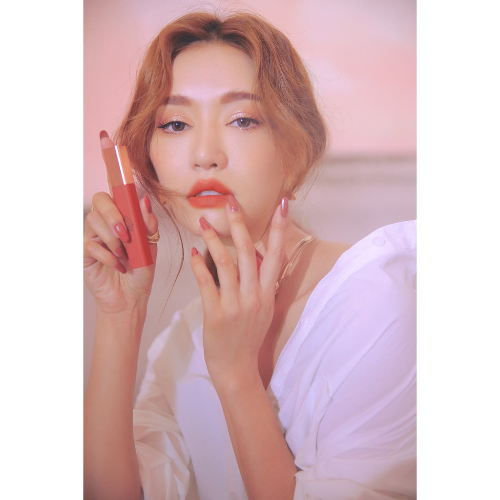 [3CE] Son kem 3CE Cloud Lip Tint #Live A Little - Màu đỏ đất ánh cam