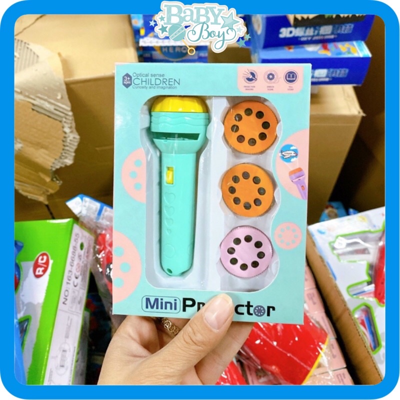 Đèn pin chiếu 80 hình ảnh động vật siêu nhân hoạt hình cho bé - Đồ chơi học tập và giải trí