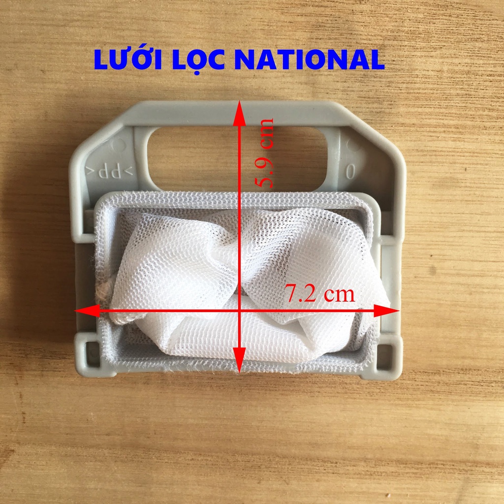 Túi lọc rác máy giặt National 59x72mm [SẴN HÀNG] lưới lọc rác máy giặt National chọn kích thước như hình