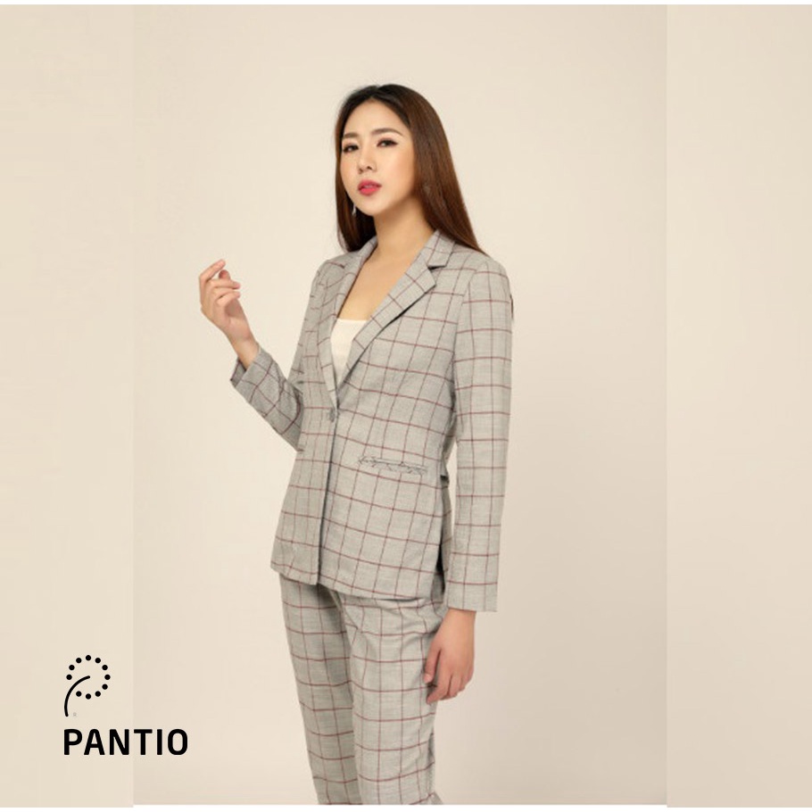 Áo vest nữ hoạ tiết kẻ caro BAV92132 - PANTIO