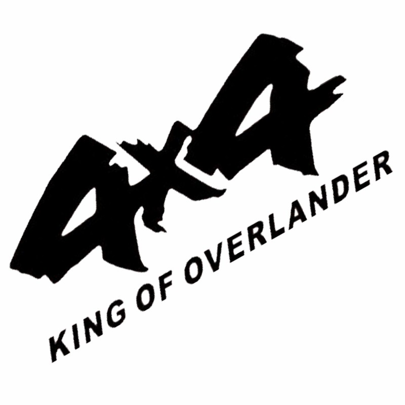 Sticker transfer hình dán trang trí Xe hơi Ô tô STICKER FACTORY - 4x4 KING OF OVERLANDER đen 29x13cm Đen