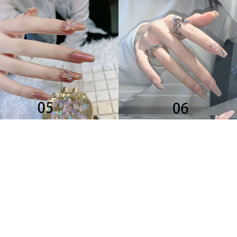 [Hàng mới về] Bộ 24 móng tay giả có vỏ bọc bảo vệ có thể tháo rời tiện lợi