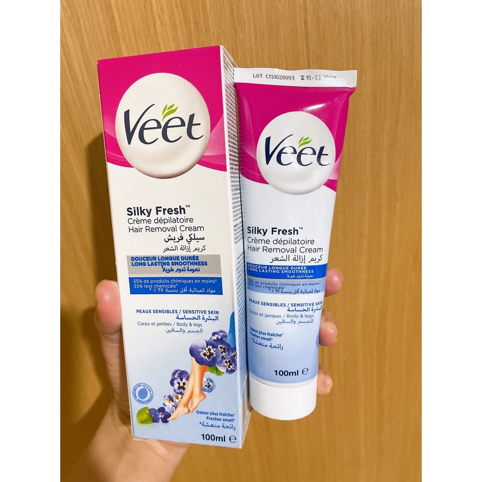 Kem tẩy lông Veet, Kem tẩy lông chân vĩnh viễn , Tẩy lông tay Pháp không gây kích ứng da 100ml | BigBuy360 - bigbuy360.vn