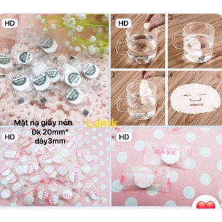 10 CHIẾC MẶT NẠ GIẤY NÉN DẠNG VIÊN KẸO TIỆN LỢI TRONG SPA, DU LỊCH