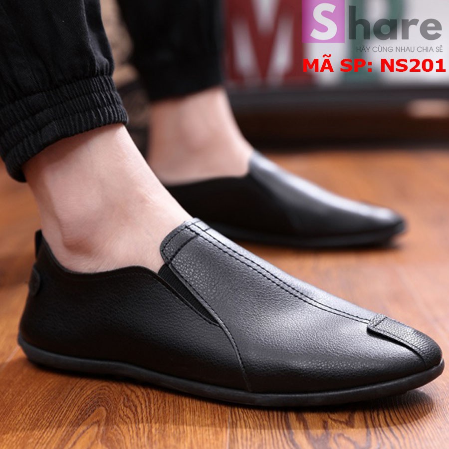 [ SIÊU RẺ ] TẶNG TẤT LƯỜI CAO CẤP - Giày Lười Nam Hàn Quốc Màu Đen [ Shop Yêu Thich ] | BigBuy360 - bigbuy360.vn