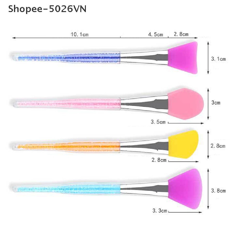 [Hàng mới về] Cọ đắp mặt nạ DIY tán kem nền mỹ phẩm silicone đính đá đa năng dành cho làm đẹp