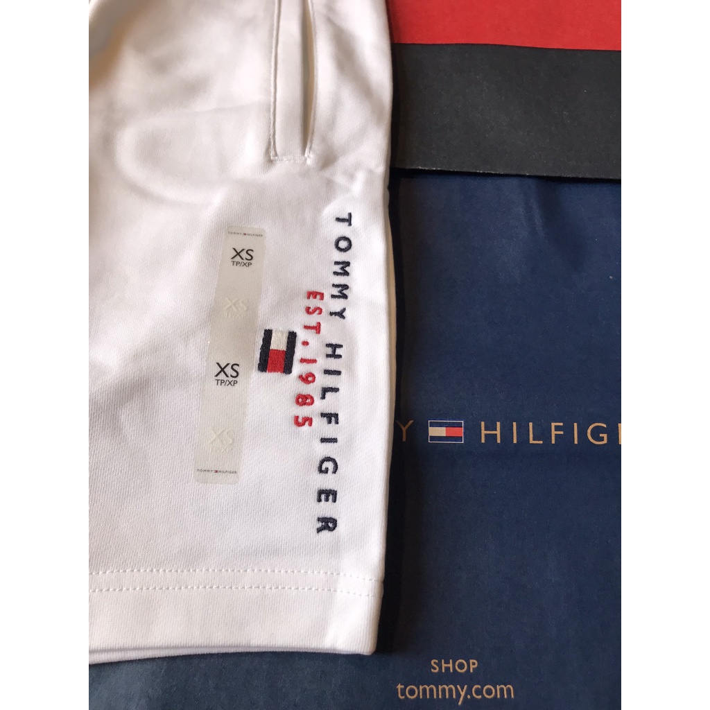 Quần Short, Tommy Hilfiger Trắng Trơn 3 Túi, Chính Hãng, Authentic 100%, Tommy Jean, Tommy Hilfiger, Short.