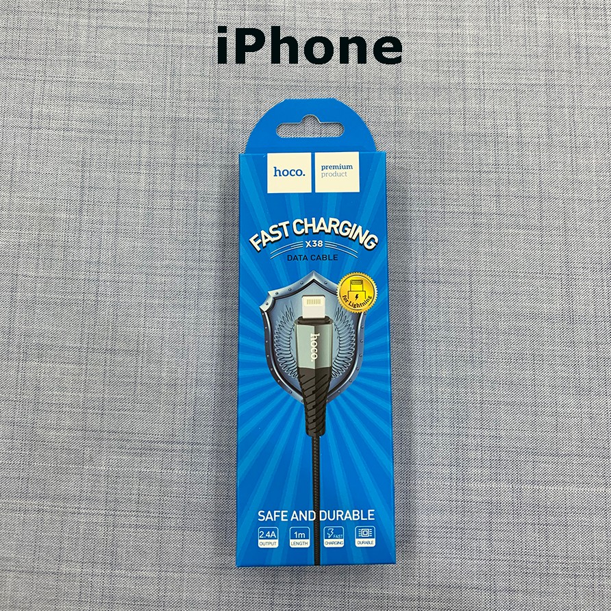 Cáp sạc nhanh HOCO X38 Max 5V-2.4A lightning cho iPhone iPad