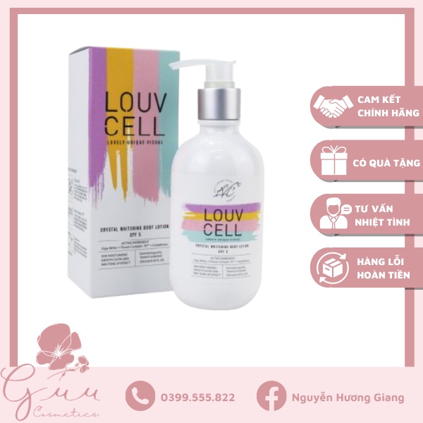 Kem dưỡng body Louv Cell trắng da 250ml - Guu