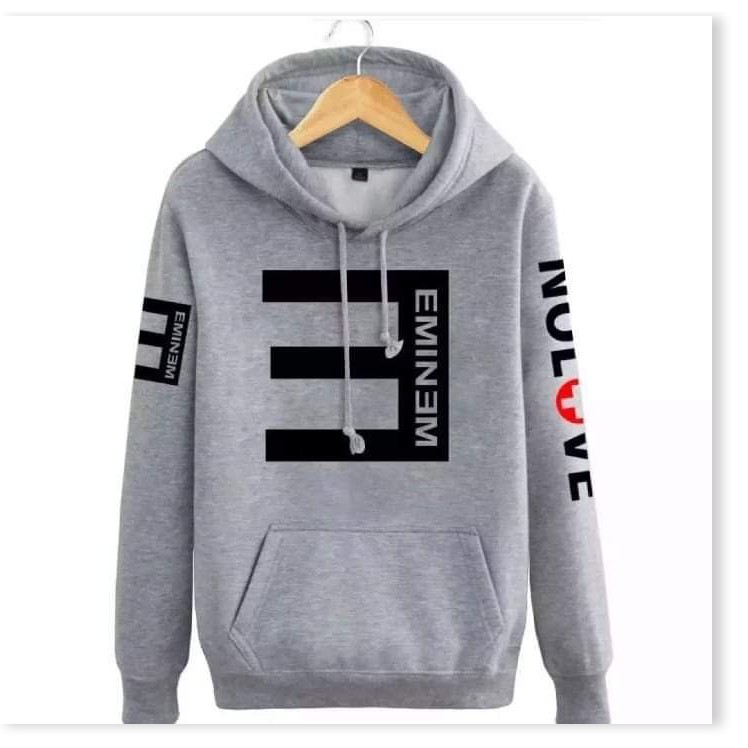 Áo khoác hoodie nam nữ chữ Eminem, (M dưới 55Kg,L 65Kg,XL 75Kg), form rộng phong cách Hàn Quốc, áo hoodie form rộng unis