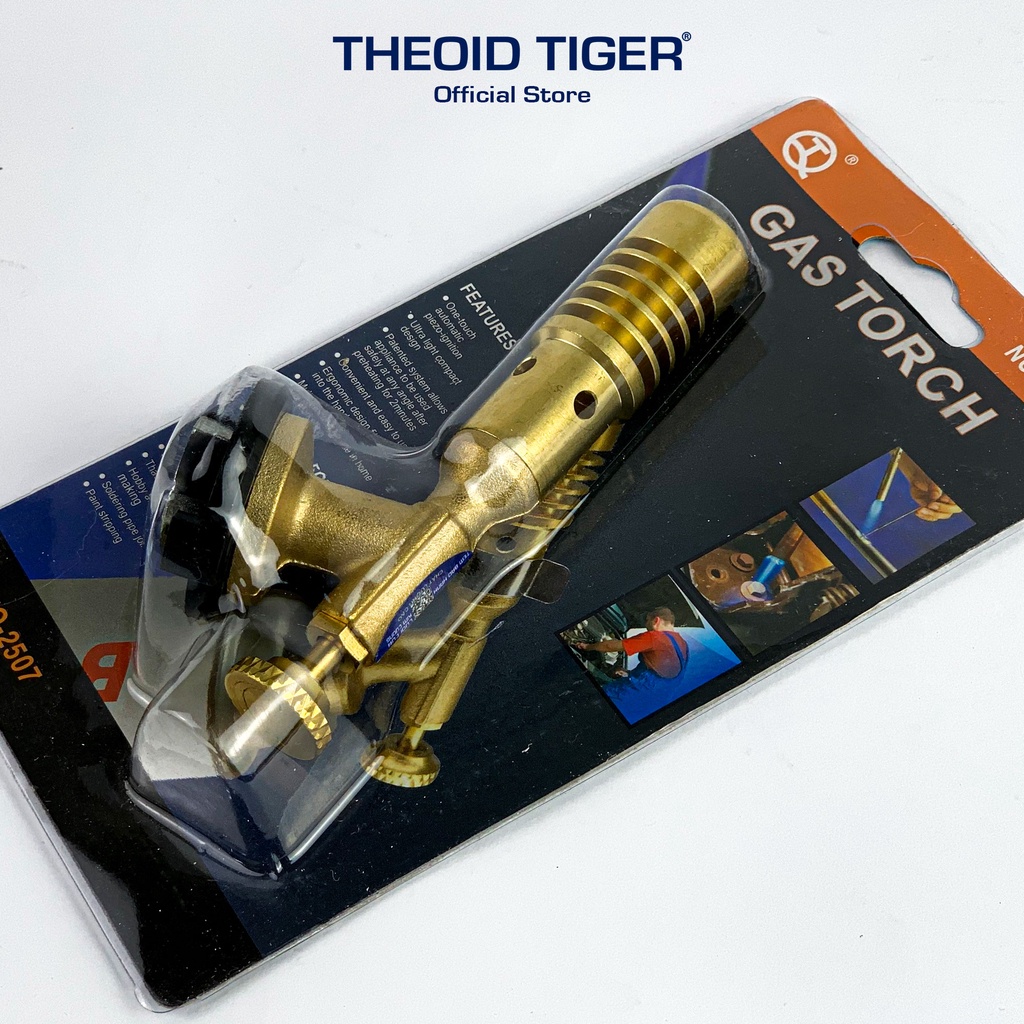 Theoid Tiger Đầu khò ga đồng TQ-2507 chất lượng cao sử dụng với bình gas nhỏ dùng để chế biến thực phẩm, mồi lửa