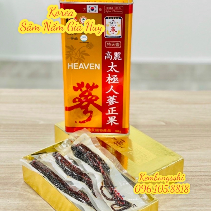 Thiên Sâm Tẩm Mật Ong Hộp Thiếc Hàn Quốc, Hộp 300g