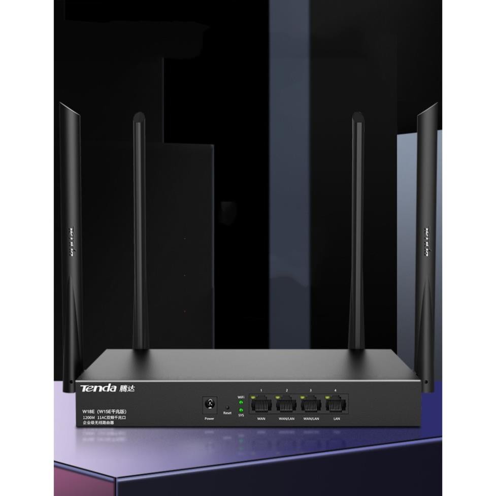 ✔️ Bộ Phát WIFI Tenda W15e Ac1200Mps Mạng Doanh Nghiệp 50 User Vùng Phủ Sóng 300m2 4 Ăng Ten Phát Sóng Cực Mạnh [BH 1-1] | BigBuy360 - bigbuy360.vn