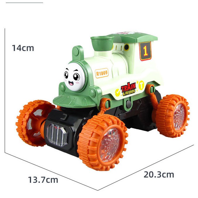 Đồ chơi tàu điện hơi nước nhảy múa nghiêng 45 độ mới nhất 2021 (tặng kèm pin)