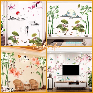 Decal Dán Tường_ Combo 2 tranh ghép lại dán phòng khách siêu xinh