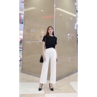 Áo thun croptop xoắn eo
