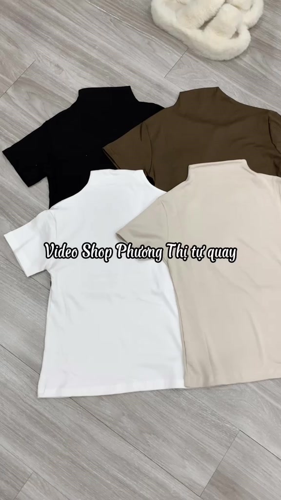 Áo thun cộc tay cổ 3 phân tông màu tây (hàng sẵn) | BigBuy360 - bigbuy360.vn