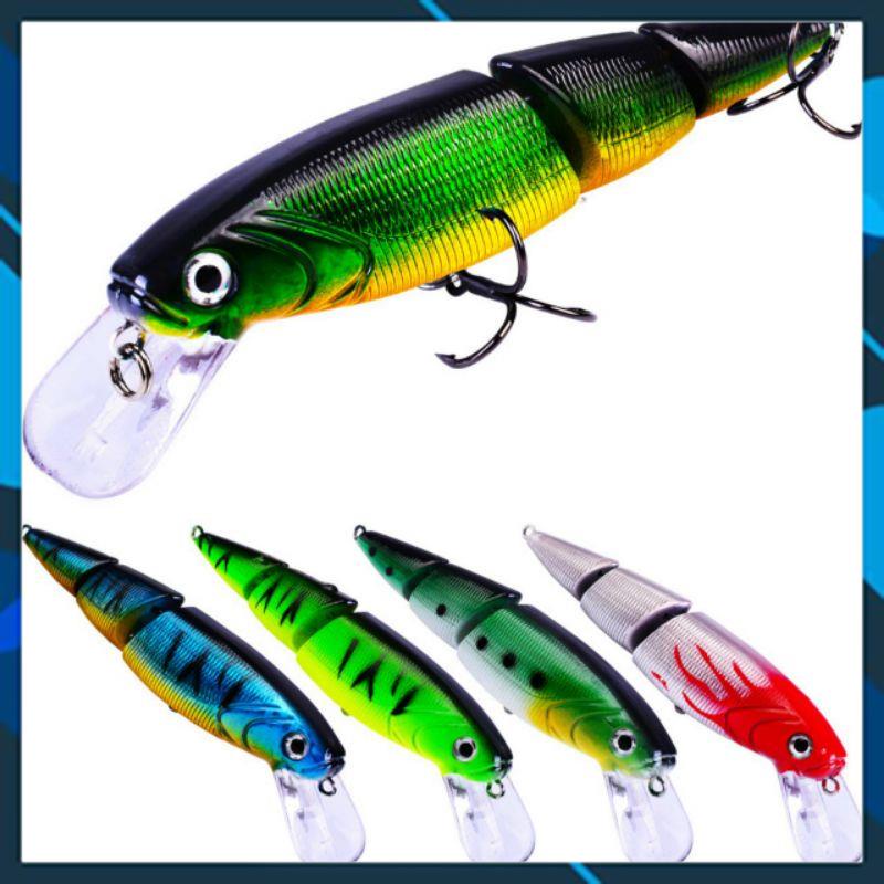 [Chất Lượng] Mồi Câu Lure 3 Khúc Dài 11cm nặng 14,7g  Chuyên Lure Chẽm,Nhồng, Hồng,Măng