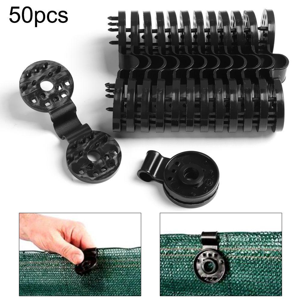 Set 50 Kẹp Tấm Lưới Che Nắng Chất Lượng Cao Màu Đen Cho Nhà Kính