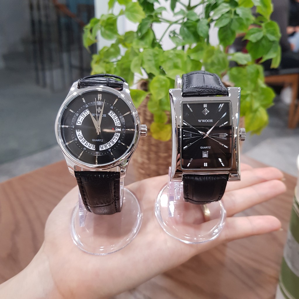 Đồng hồ nam Wwoor mặt vuông độc đáo chống nước chống xước tuyệt đối 3atm Tony Watch 68