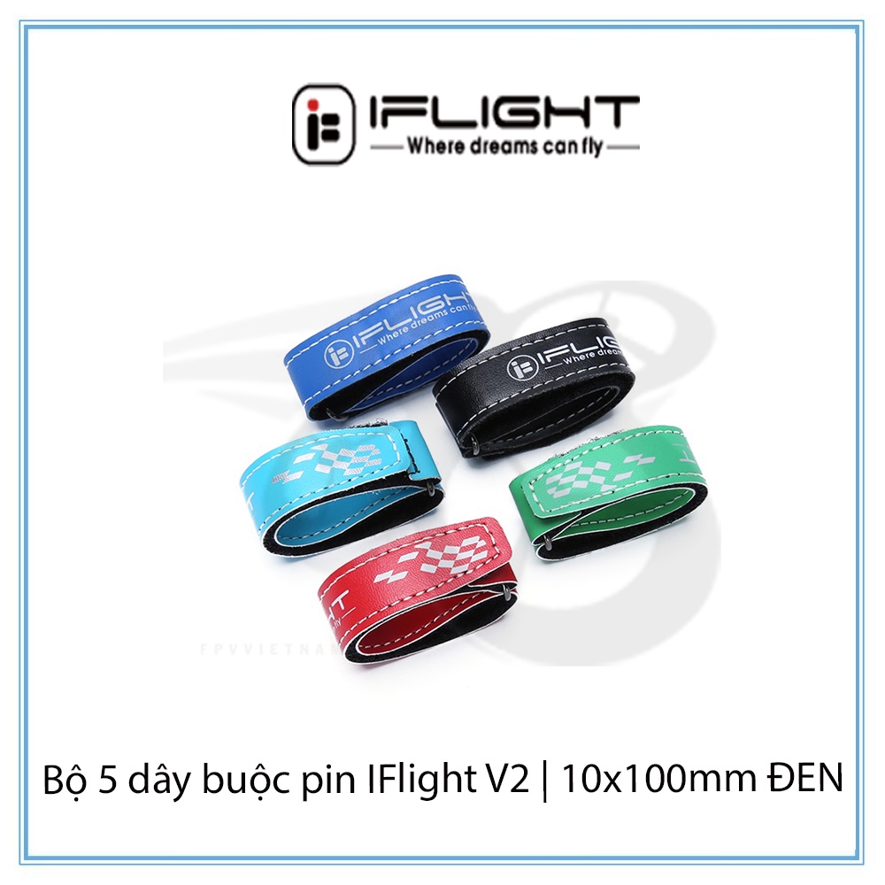 Bộ 5 dây buộc pin IFlight V2 | 10x100mm ĐEN