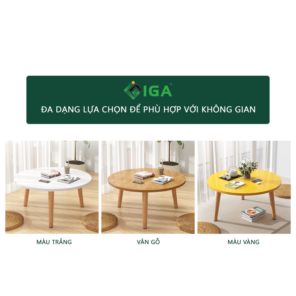 Bàn trà bệt IGA đa năng phong cách Vintage trang trí cực chill GP74