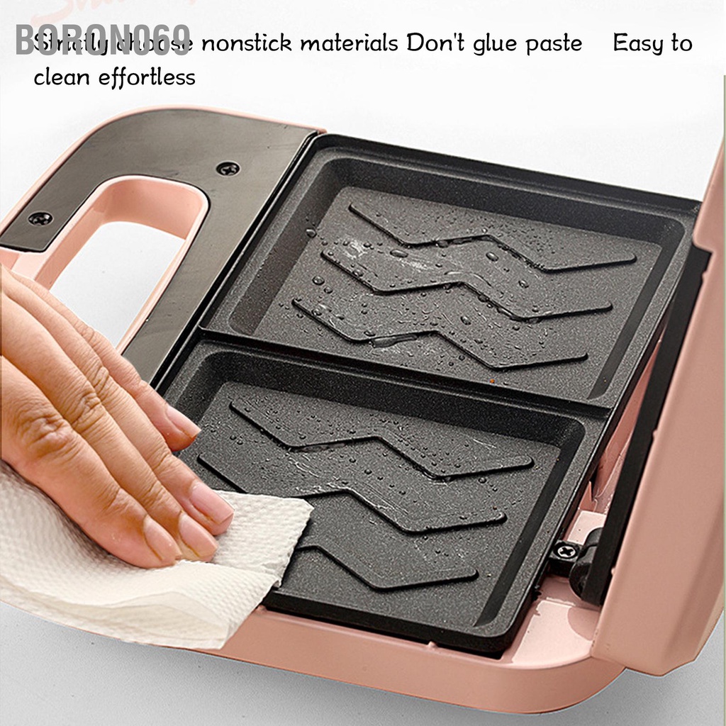 Máy ăn sáng Mini Khay đôi hoàn toàn tự động Đa chức năng làm bánh mì gia đình sưởi ấm hai mặt Boron069
