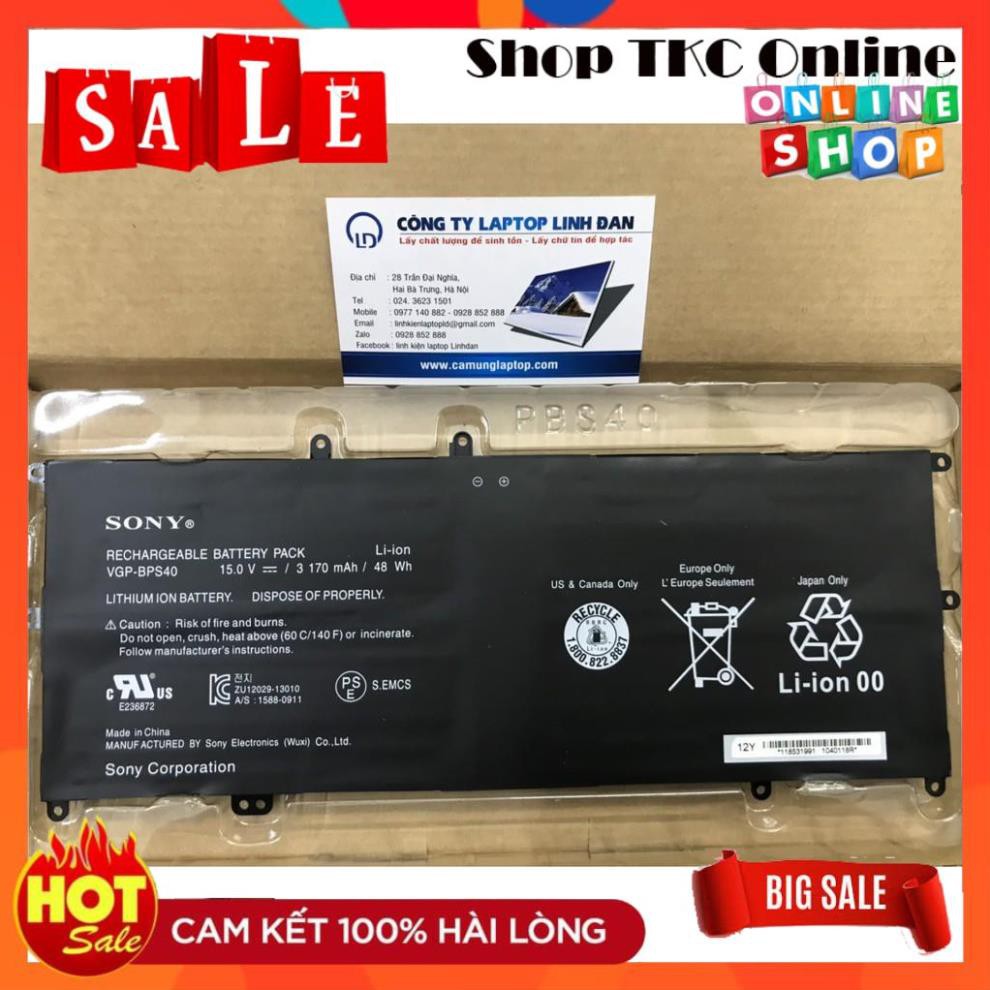 ⚡ Pin Sony Vaio Flip SVF 15A SVF15N17CXB SVF15N18PXB 14A SVF14NA1UL BPS40 Battery