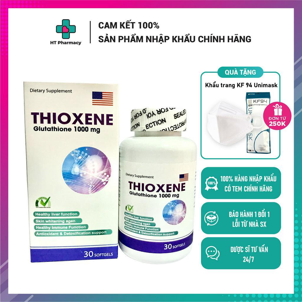 Thioxene Glutathione 1000mg - Viên uống giúp tăng cường sức khỏe và làm đẹp, trắng da hiệu quả của Mỹ