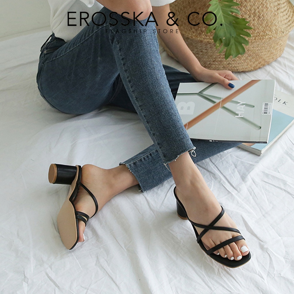 Erosska - Dép quai mảnh thời trang Erosska gót cao 5cm màu  _ EM092