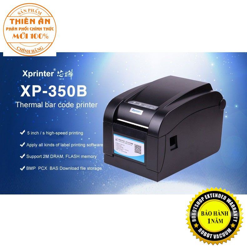 Máy in mã vạch cho hóa đơn tính tiền XPrinter XP 350BM - Hàng chính hãng - Bảo hành 12 tháng