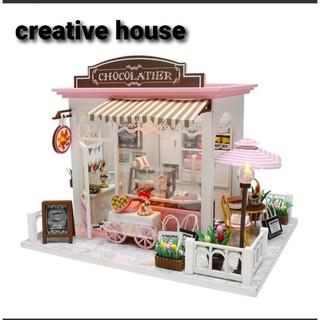 Mô hình nhà gỗ DIY - Tiệm CHOCOLATE