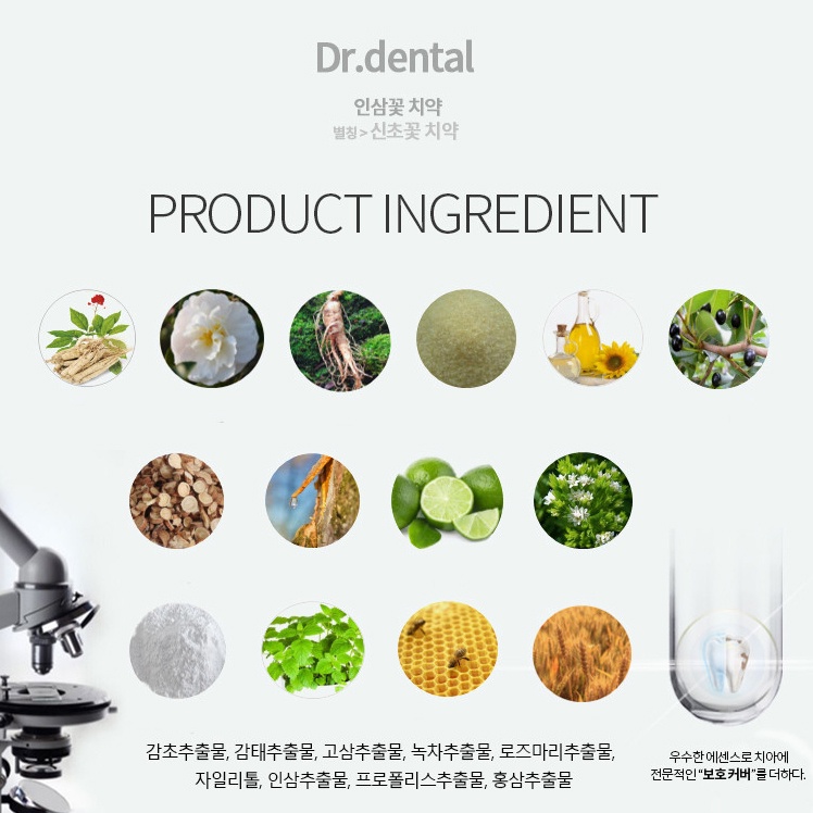 Kem Đánh Răng Chiết Xuất Nhân Sâm Đỏ Dr.Dental Forest 500Ml / Kem Đánh Răng 200G