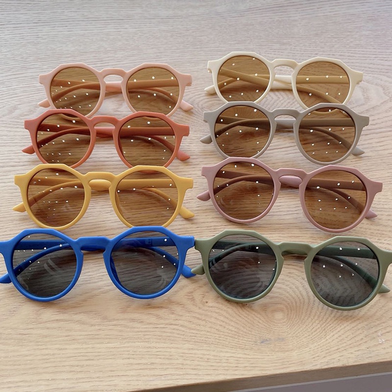 (KIQI-FASHION) COD Kính Mát Gọng Tròn Chống Tia Uv400 Cao Cấp Thời Trang Hàn Quốc Cho Bé