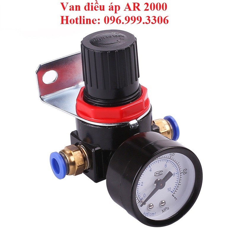 Bộ van điều chỉnh áp suất AR2000 ren 13mm có kèm đồng hồ giá sỉ