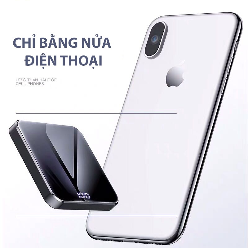 [Hàng đẹp] Sạc dự phòng cao cấp 10.000mAh chuẩn - Mỏng nhẹ sang trọng - Bảo hành 12 tháng 1 đổi 1