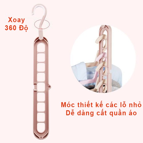 COMBO 3 MÓC TREO QUẦN ÁO 9 LỖ