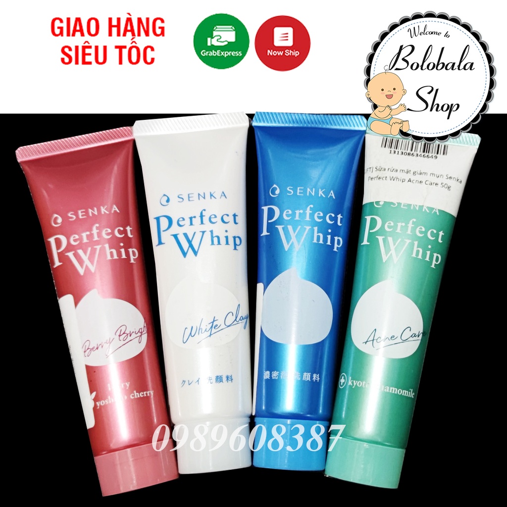 Sữa rửa mặt Senka Perfect Whip Acne Care 50g - hàng tặng