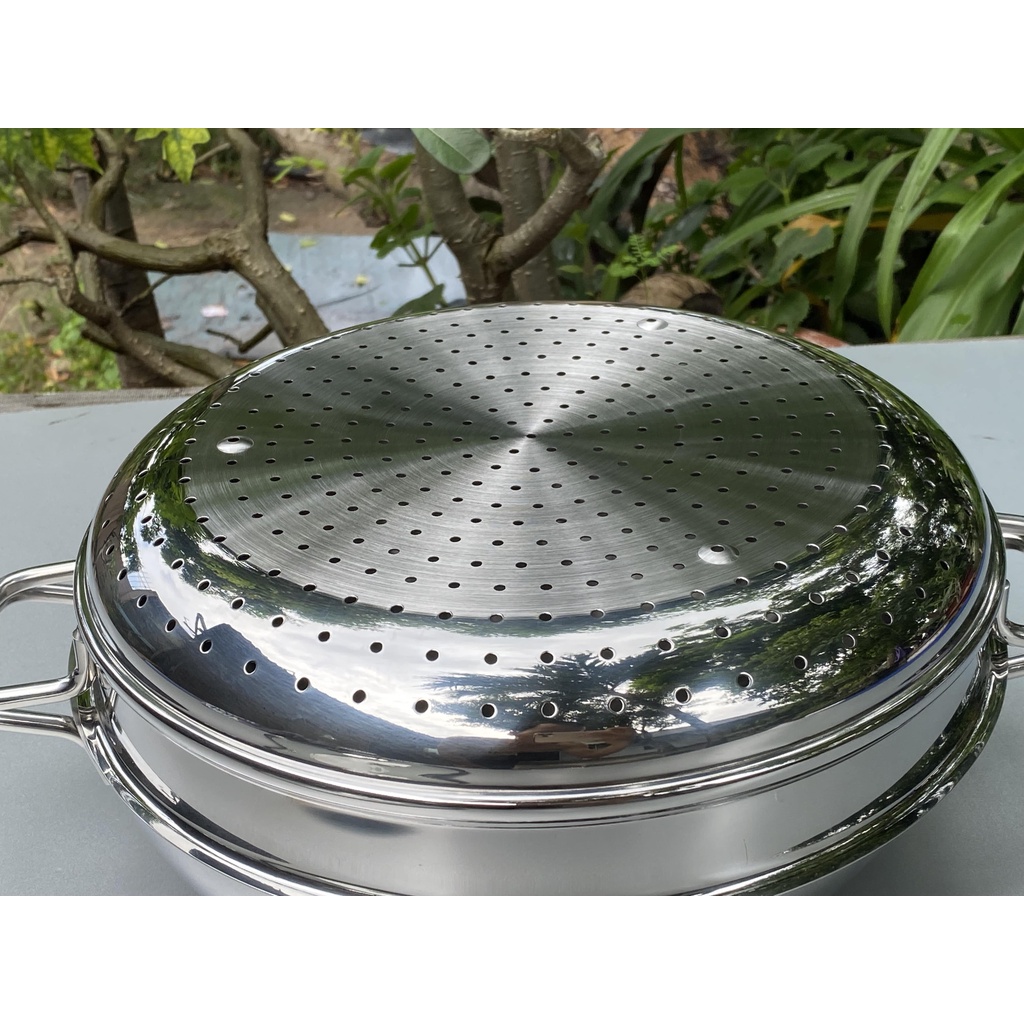 Bộ nồi hấp BEHOME 32cm 3 lớp inox 304 cao cấp chính hãng