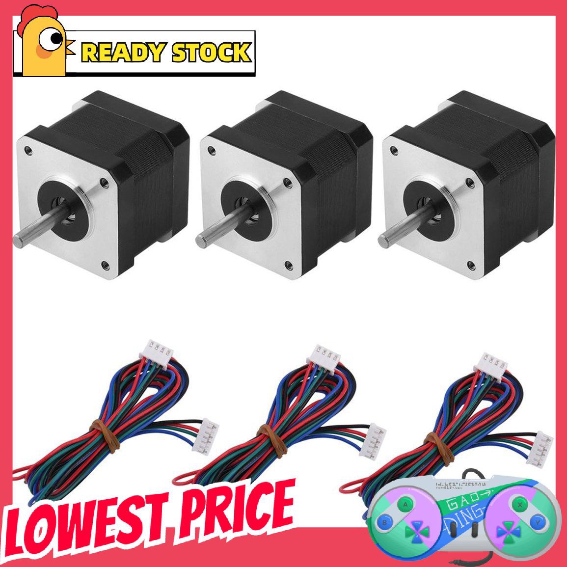 [lovely]Professional 26Ncm Stepper Motor 1.5A For 3D Printer CNC Robot 3pcs