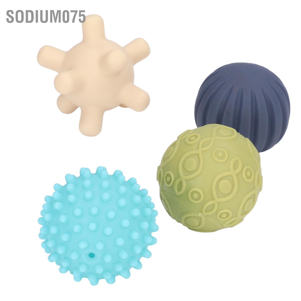 Sodium075 6 cái Bé Có Kết Cấu Cảm Giác Bộ Bóng Trẻ Em Di Động Mềm Nhiều Màu Bóp Đồ Chơi Tháng