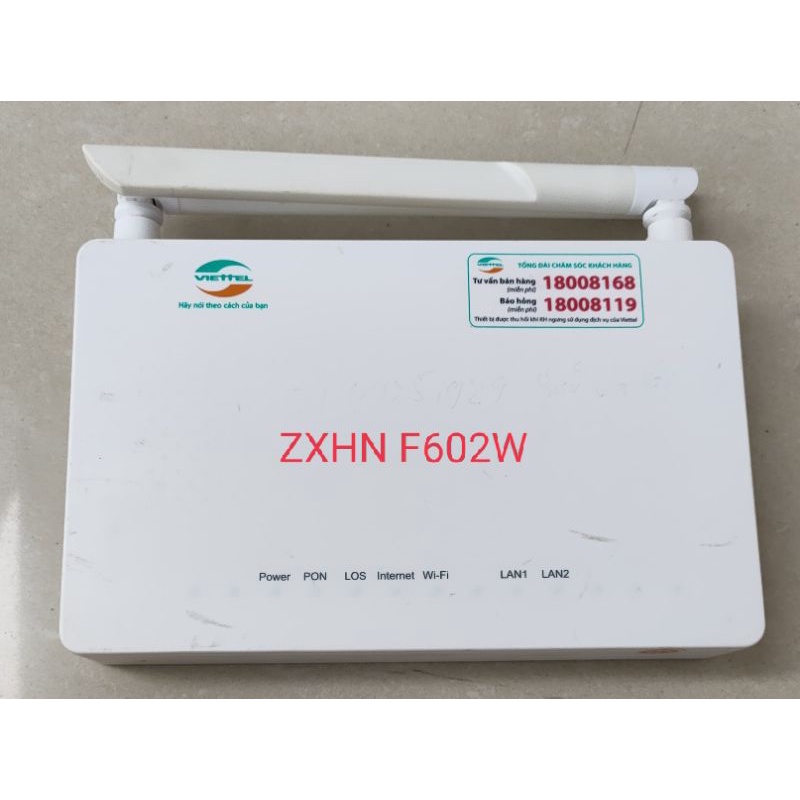 Bộ phát wifi  GPON Viettel ZTE - F602W Phát wifi tốc độ GPON dùng mở rộng wifi – giá rẻ