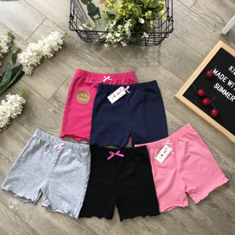 Quần chip đùi bé gái, combo 3 quần leg đùi trẻ em cotton mềm giãn tiện lợi