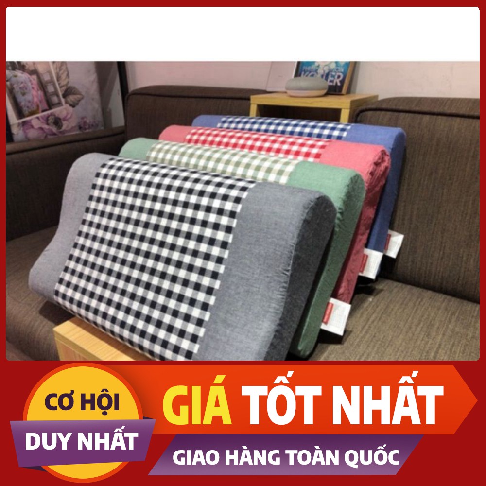 Gối cao su người lớn ( Nhiều màu được chọn)- kích thước 30cmx 50cmx9cm gối chống ngáy ngủ