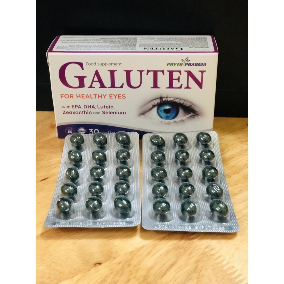 Viên uống bổ mắt Galuten I Nhập khẩu Châu Âu I Cho đôi mắt sáng khỏe, tinh anh I Hộp 30 viên.thuochieuqua