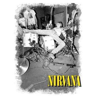 [Mã BUIS45K giảm 45k] Áo Rock band tee phông / thun Nirvana HR 150 White