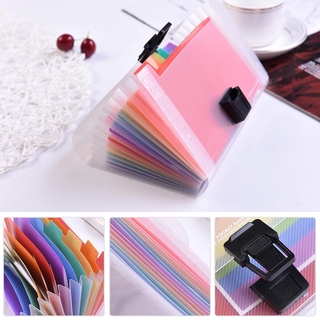 Túi đựng tài liệu khổ A6 bằng nhựa màu cầu vồng